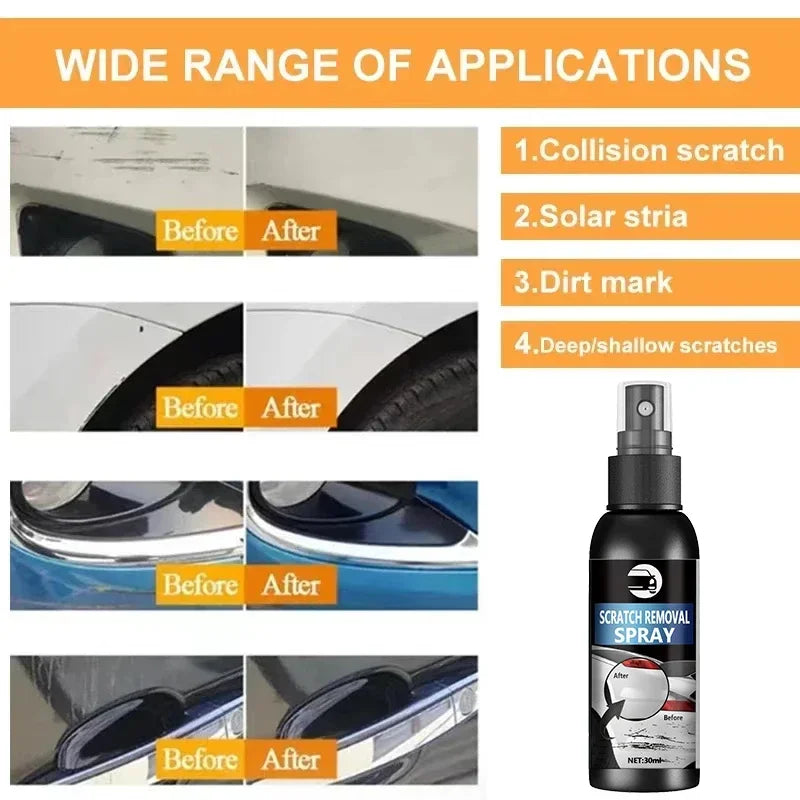Car Scratch Removal Spray 30ml Convenient Simple Effective Surface Cleaner
