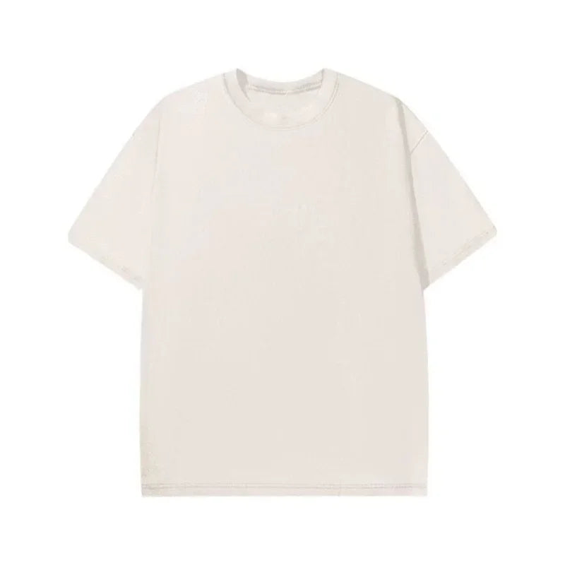 Korean Fashion Washed Vintage T Shirt Men Hip Hop Retro Tops
