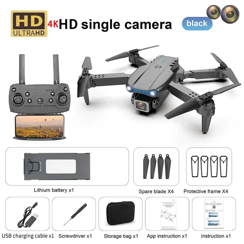 New E99 Pro Drone GPS Professional 8K HD Camera FPV 5G Wifi Brushless Motor Foldable RC Quadcopter Obstacle Avoidance