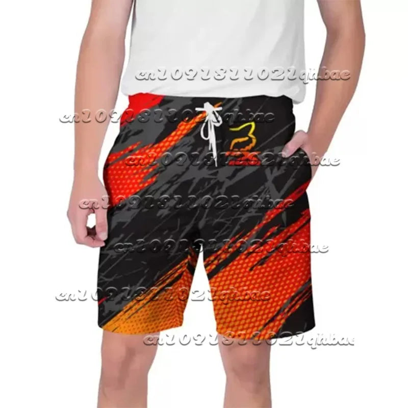 2025 Motorcycle Summer Breathable Quick Drying Sports Shorts Fox Cycling Shorts Men and Women Fashionable Casual Beach Shorts