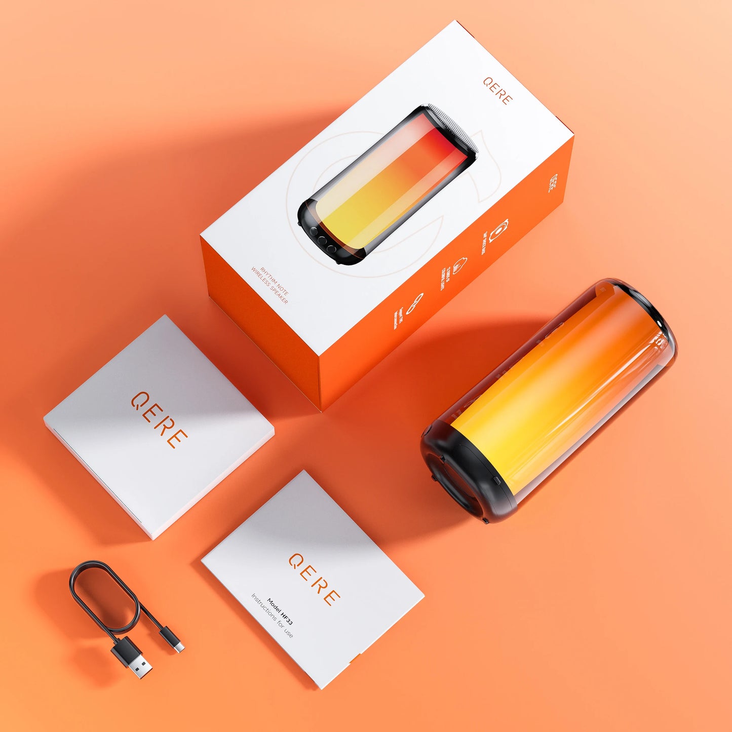 QERE Bluetooth Speaker with Hi-Res 10W Audio,Wireless HiFi Portable Speaker IPX5 Waterproof,Outdoor Multiple connection modes,