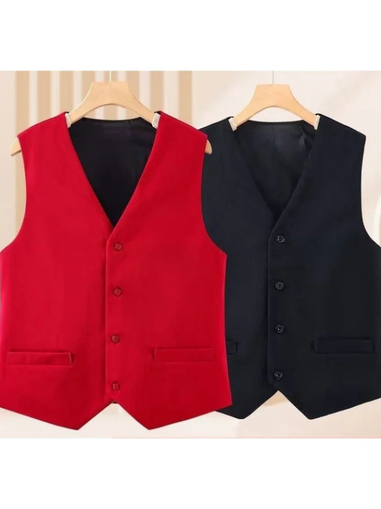 New In Office Lady Plus Size Waistcoat Matching Casual Chic Elegant Vest V Neck Sleeveless Tank Top Loose Coat Jacket