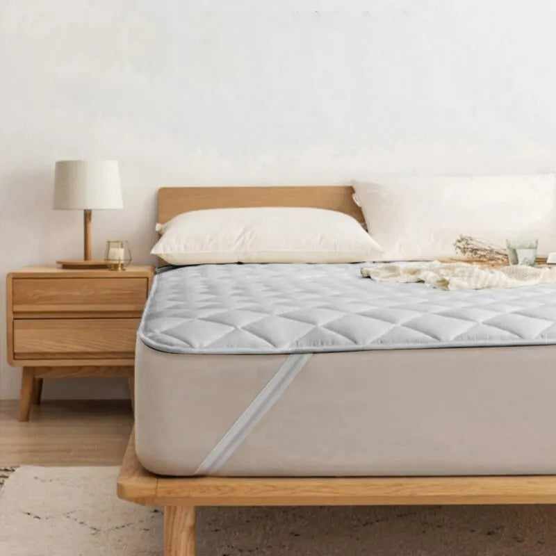 Ultrasonic Mattress Protector Cover Pad Washable Bed Protector with Elastic Band