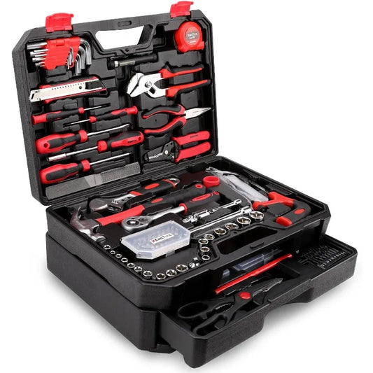 KingTool 325 Piece Home Repair Tool Kit General Home Auto Repair Tool Set Toolbox Storage Case with Drawer General Household Tool Kit