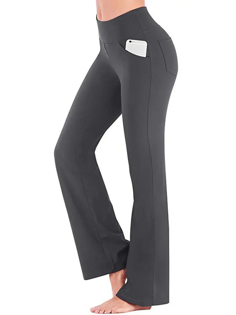 Ogilvy Mather Elegant Women's Palazzo Flared Wide Leg High Waist Career Trousers