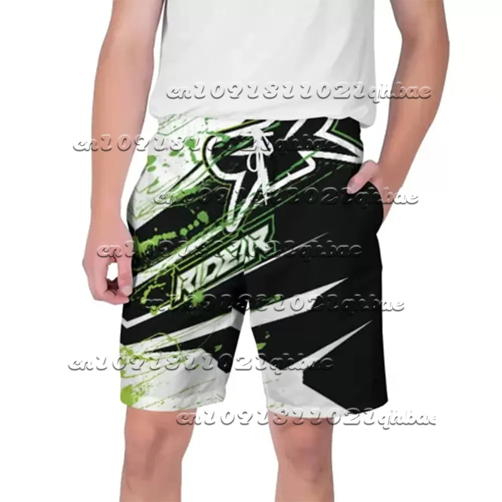 2025 Motorcycle Summer Breathable Quick Drying Sports Shorts Fox Cycling Shorts Men and Women Fashionable Casual Beach Shorts
