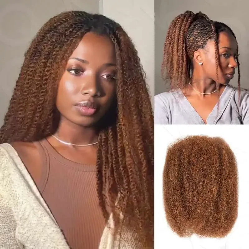 Top Peruvian Kinky Curly Mini Twist Afro Kinky Bulk Human Hair for Braiding 100 Percent Remy Hair Bundles No Shedding