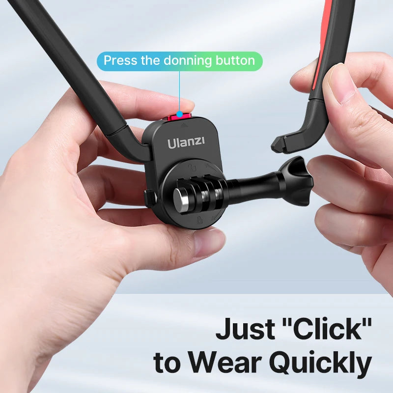 Ulanzi Go Quick II Magnetic Neck Holder Mount For GoPro Hero 12 11 10 9 8 7 6 5 Insta360 DJI Osmo Action Camera Accessorie