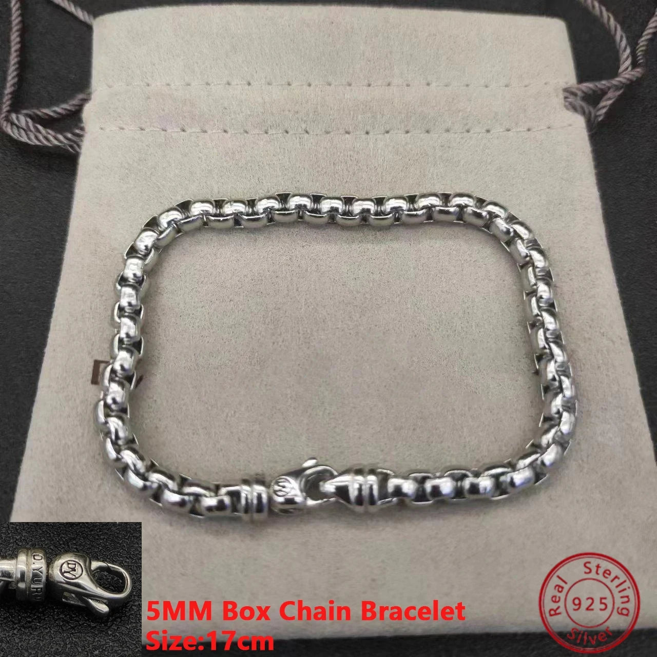 High Quality Fashion 925 Silver DY Star Cuff Bracelet for Women with Zircon Stone
