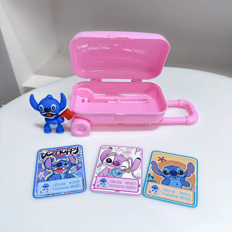 New Stitch Blind Box Suitcase Design Cute Cartoon Doll Toy Desktop Ornament Lilo and Stitch Kawaii Fashion Room Decor Kids Gift