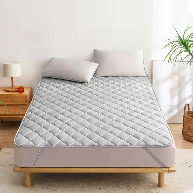 Ultrasonic Mattress Protector Cover Pad Washable Bed Protector with Elastic Band