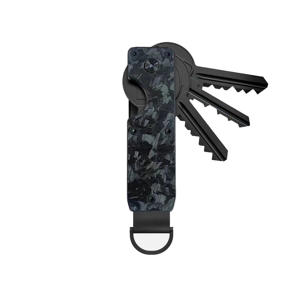 Key Organizer Compact Holder Metal Key Chain Minimalist Key Case for Keychain Secures 1 to 5 Keys