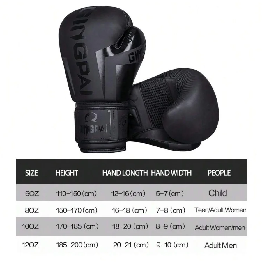 Kids and Adults Boxing Gloves 6oz 8oz 10oz 12oz Sanda Sparring Muay Thai MMA Karate Punch Training Mitts Kickboxing Durable PU Leather