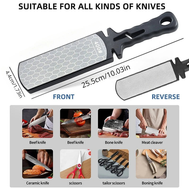 5 In 1 Knife Sharpener Diamond Bars 400 1000 Multi Tool Kitchen Knives Tungsten Steel Ceramic Grinding Double Sided Whetstone