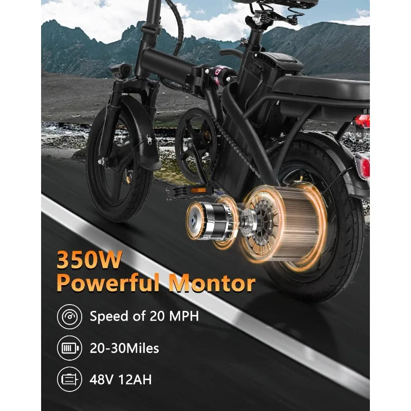 Samson Shopping 25 Foldable Electric Bike For Adults 500W