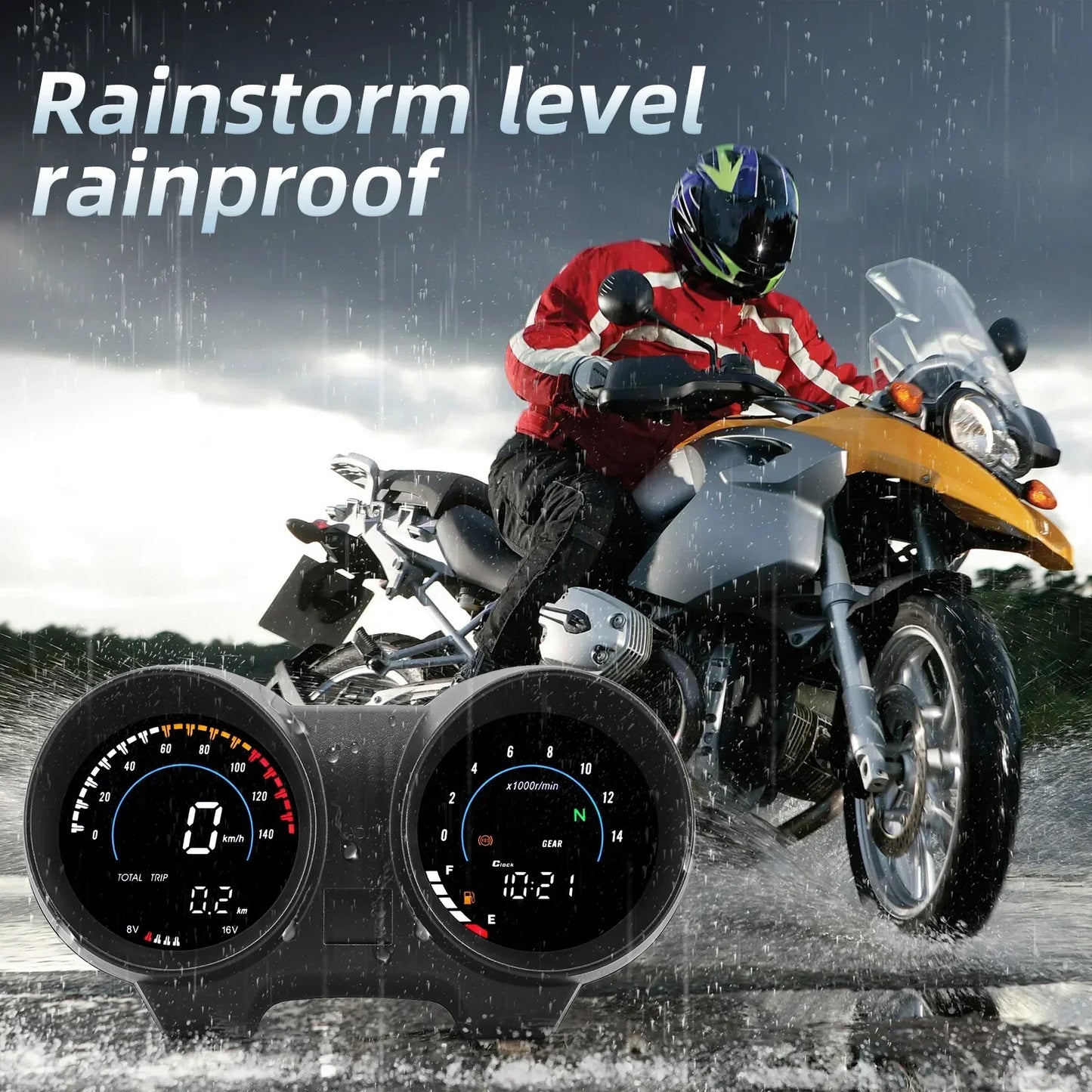 Motorcycle RPM Meter Speedometer Digital Dashboard Tachometer Odometer Fuel Meter Voltmeter for Titan 150 Honda CG150 Fan150