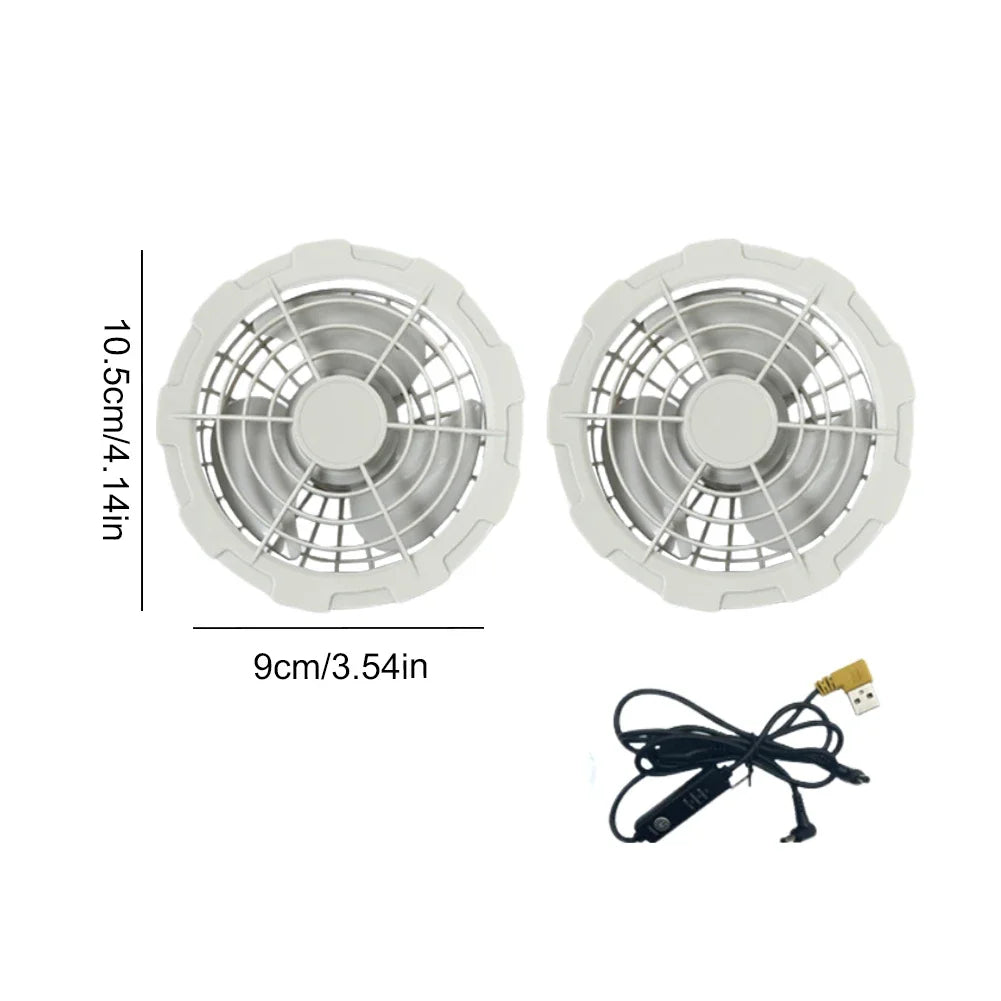 Cooling Vest Ice Fan Vest 3 Gears USB Heat Resistant Air Conditioner Clothes Breathable Wearable Fan Vest for Camping