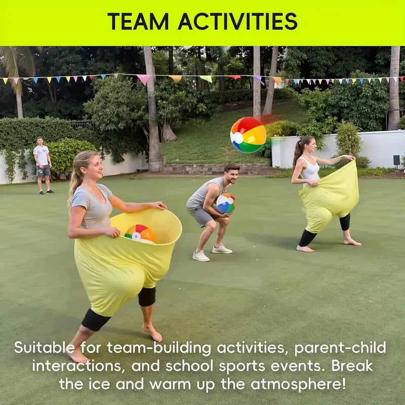 1/2Pcs Pants Game Set, Giant Pants + Bouncy Ball + Inflator Set, Funny Outdoor Family Party Game, Interactive Party Game Set, Suitable for Party Activities, Backyard, Picnic, Team Building, Lawn Activities.
