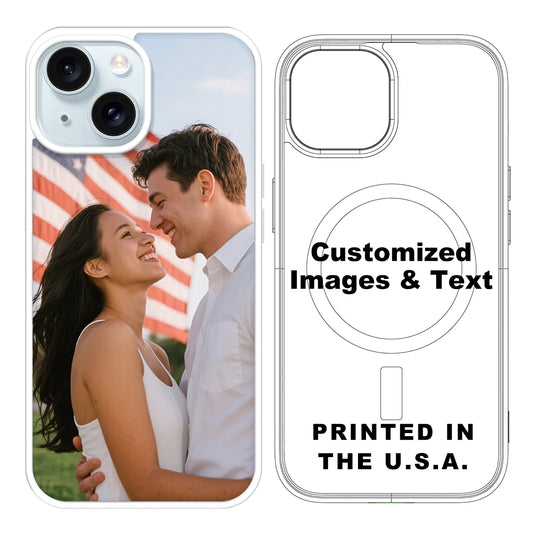 Magnetic Pattern Customized Acrylic Matte Phone Case for iPhone 16 15 14 13 12 11 Pro Max XS Shockproof Birthday Gift Surprise