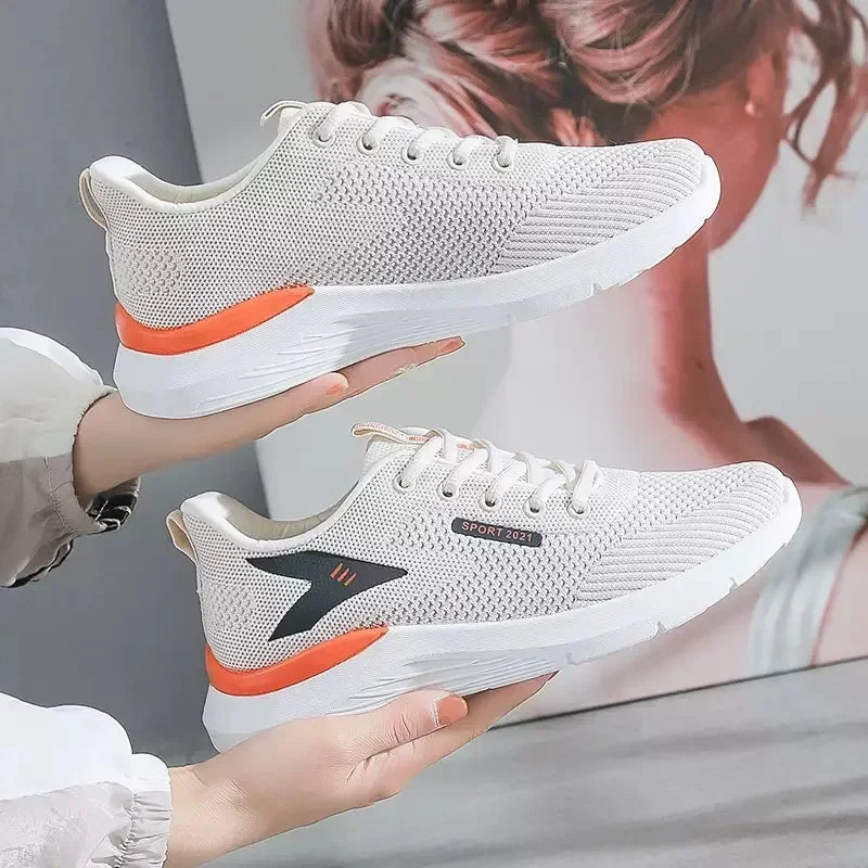 2025 New Women Sneakers Spring Summer Fashion Lightweight Soft Sole Casual Running Shoes Breathable Mesh Comfortable Footwear