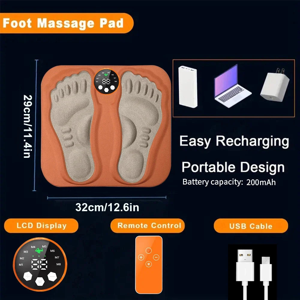 3D Smart Foot Massage Pad with RF Remote Feet Massager 8 Modes 29 Levels for Improved Blood Circulation Relaxed Muscles and Slim Legs