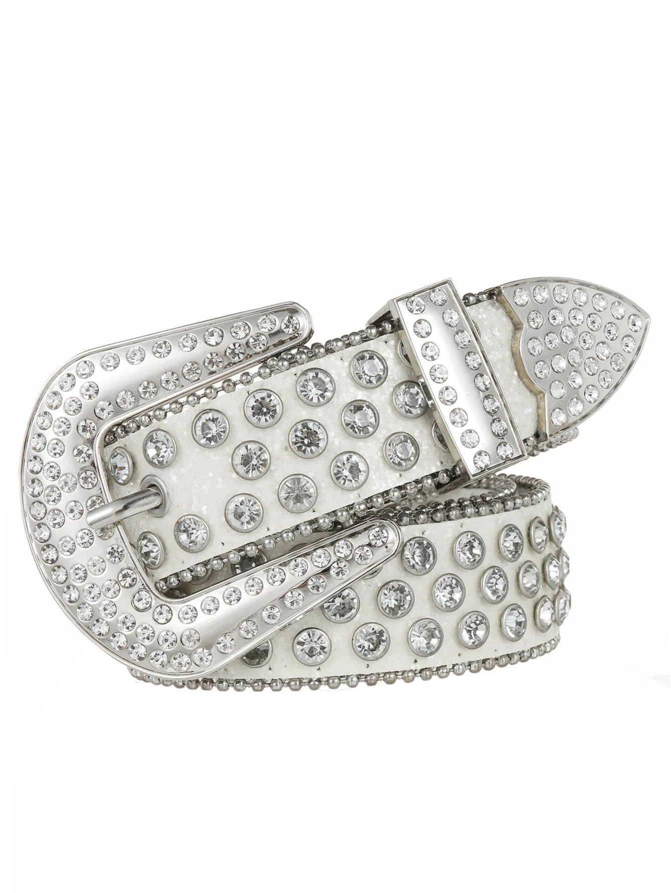 Needle Buckle Western Belt BB Simon Diamond Women's Fashion Bead Decorative Punk Jeans Belt