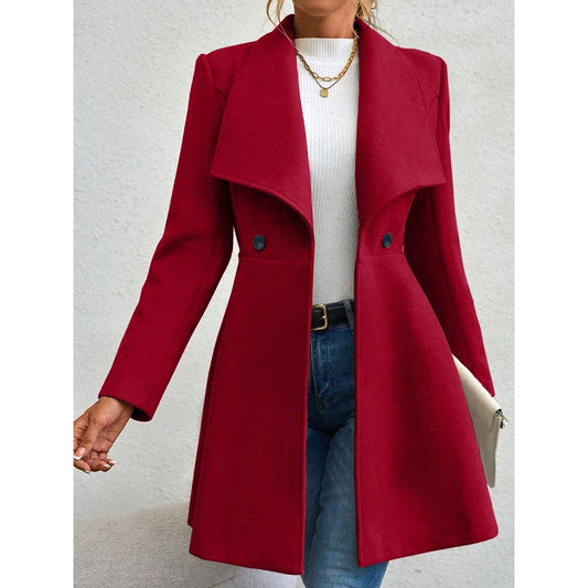 Mia Muse Wool Blend Double Breasted Coat Outerwear