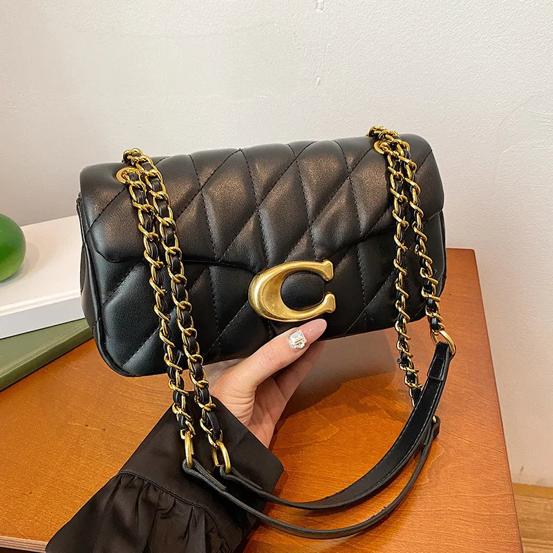 Lingge Embroidery Thread Bag Female New Fragrance Chain Bag High Quality One Shoulder Diagonal Bag