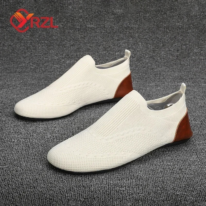Yrzl Men's Soft Driving Moccasins High Quality Breathable Mesh Casual Loafers Slip On Walking Shoes