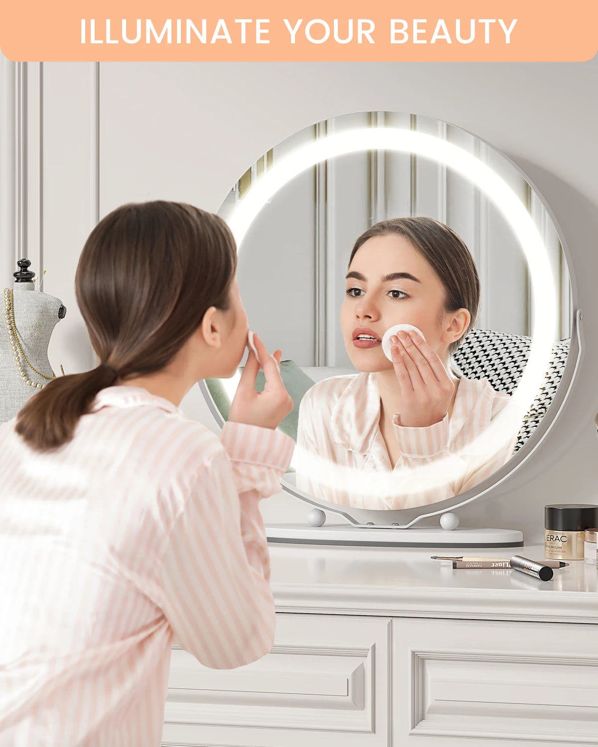 Samson Shopping 25 Round LED Vanity Mirror 3 Lighting Modes