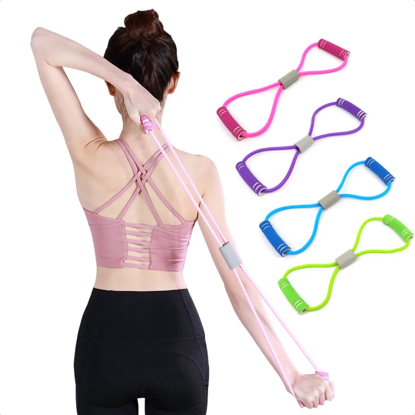 20-30LB Gym Fitness Resistance Yoga Rope Chest Expander Elastic Bands for Muscle Training