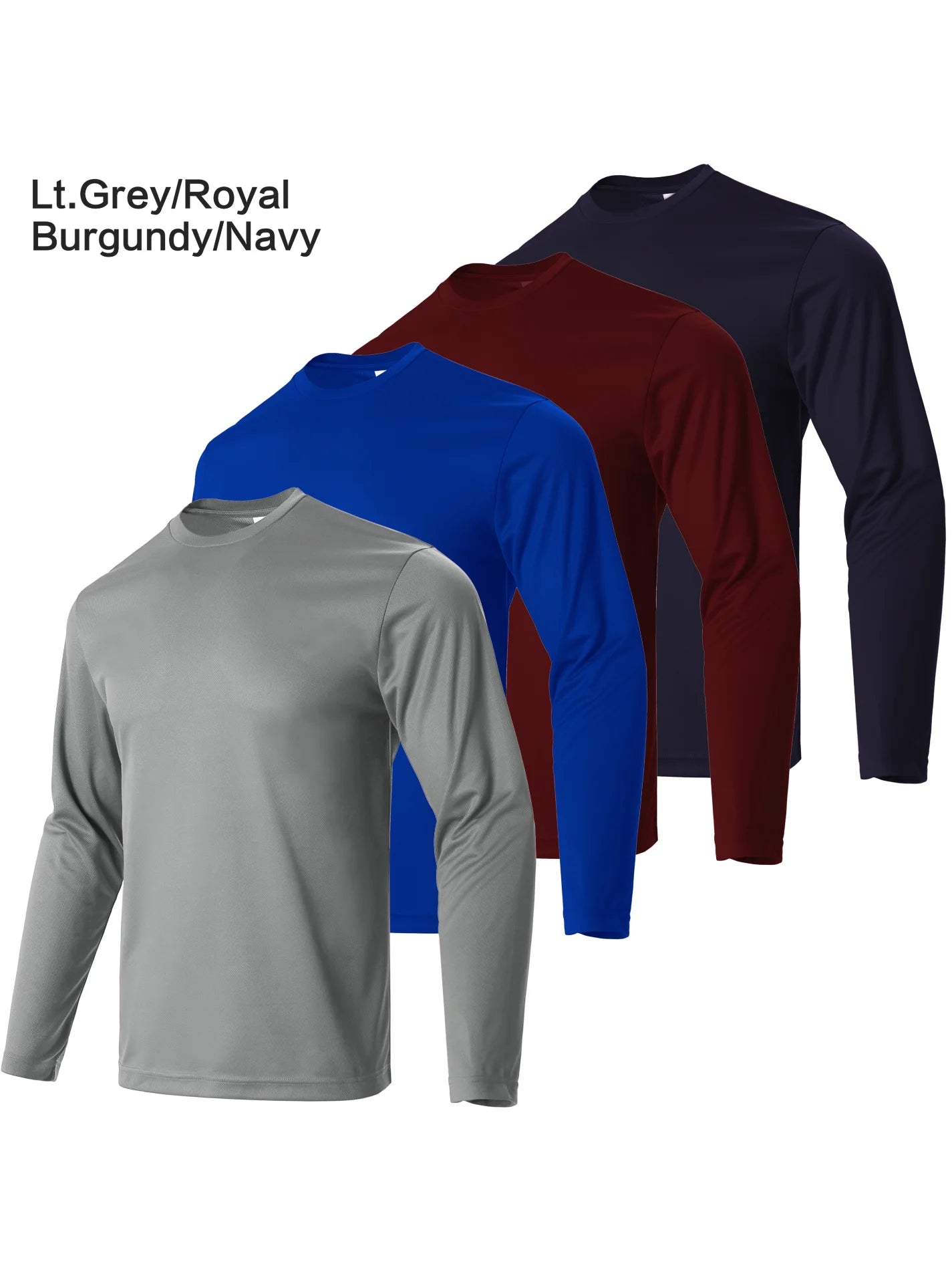 4-piece men's quick drying sports and fitness T-shirt long sleeved sports and running T-shirt