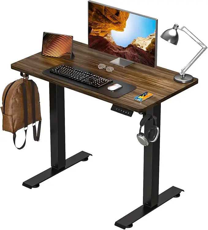 Height Adjustable Small Electric Standing Desk 35 x 20 Inch Ergonomic Sit Stand Desk for Home and Office
