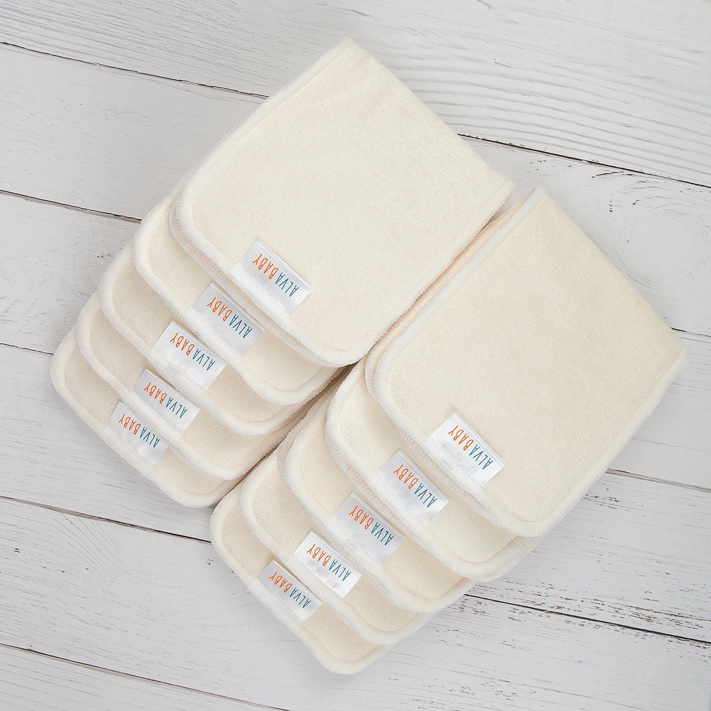 10pcs ALVABABY Anti Bacterial High Absorbent 4 Layers Bamboo Insert Washable Bamboo Nappy Liner