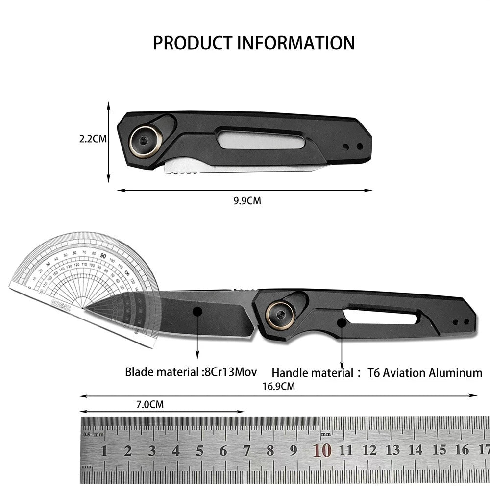 7550 Mini Folding Knife Outdoor Utility Camping Portable Keychain Knife Multi-functional Pocket Knife