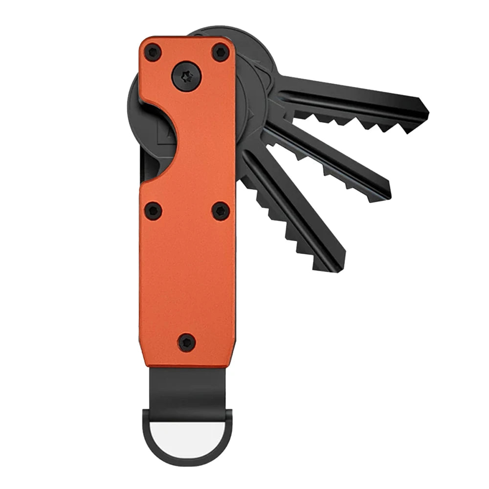 Key Organizer Compact Holder Metal Key Chain Minimalist Key Case for Keychain Secures 1 to 5 Keys