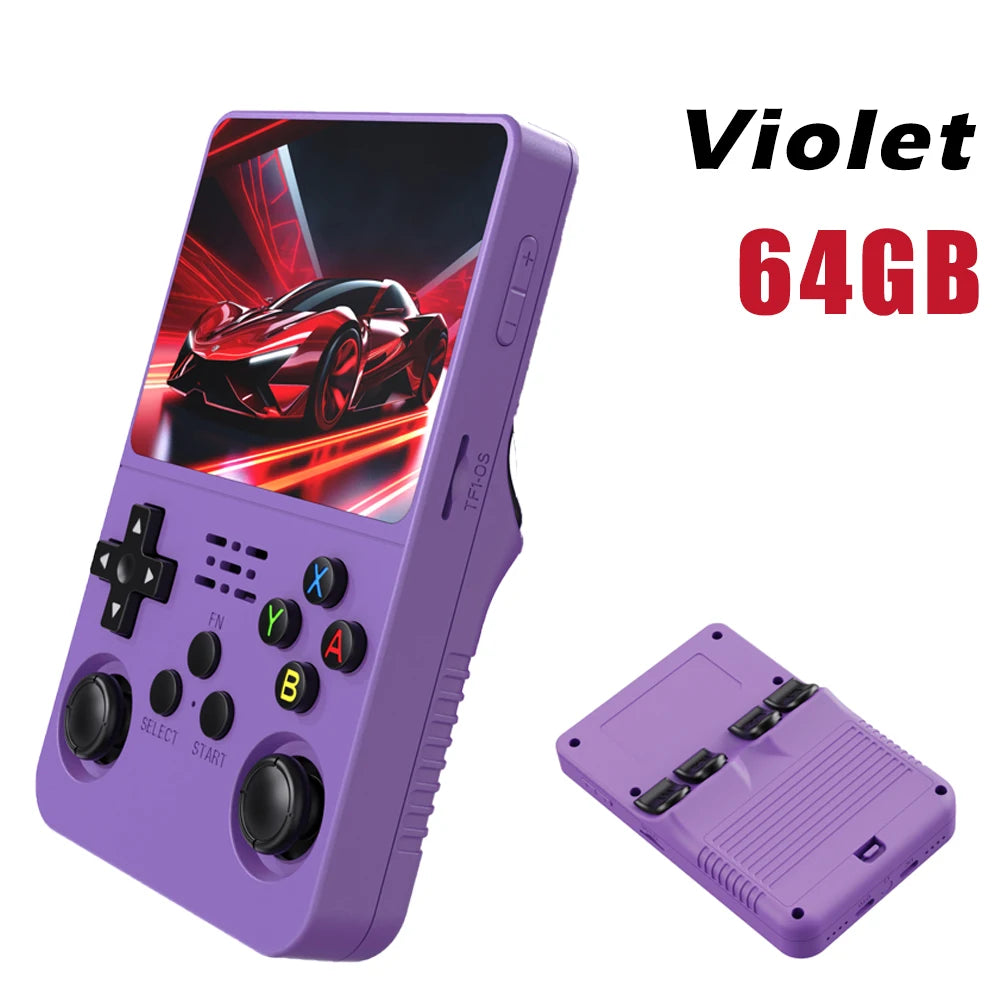 R36S Retro Handheld Video Game Console Linux System 3.5 Inch IPS Screen Portable Player 64GB 15000 Games