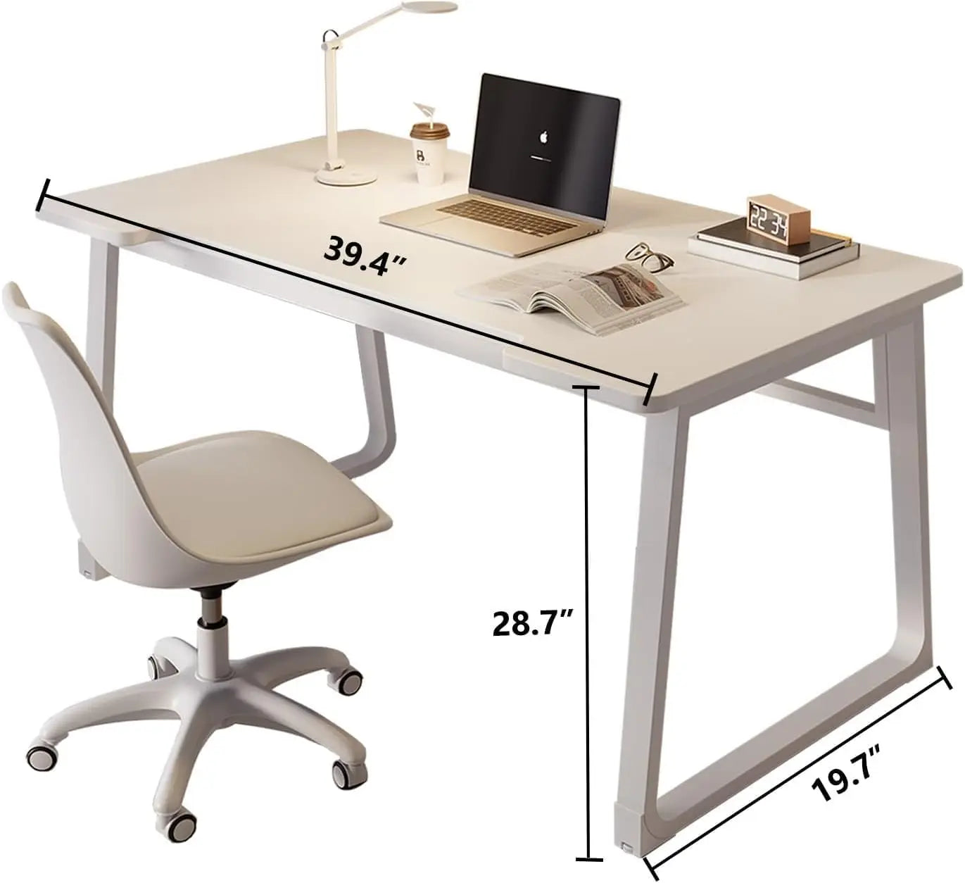 Small Computer Desk 39.4 Inch Modern Desk for Bedroom Student Office Table