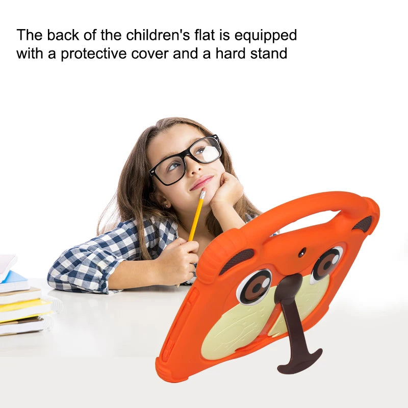 ZZB 7 inch Android Kids Learning Tablet 3000mah 16GB Quad Core Android10 With tablet protective sleeve and tablet tempered film
