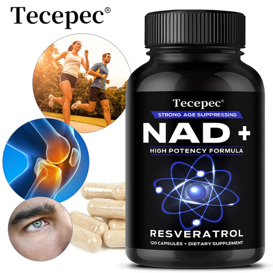 NAD Plus Supplements with Quercetin and Resveratrol for Cell Health Muscle Brain Vision and Heart Health