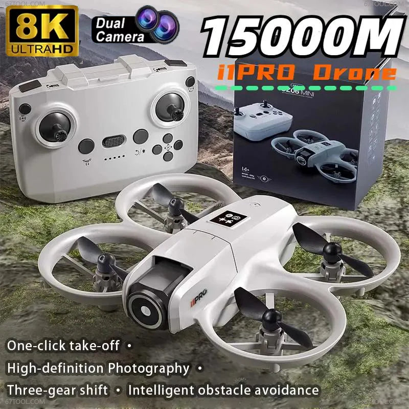 I1PRO Mini Drone Professional 8K HD Camera Drone 5G WIFI FPV UAV With Screen Remote Control Aerial Quadcopter Toy Gift