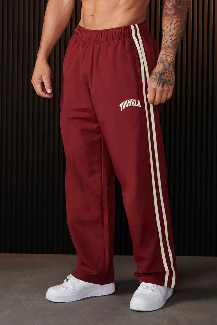 Spring and Autumn New Men's Sports Pants with Double Stripe Design Casual Wear