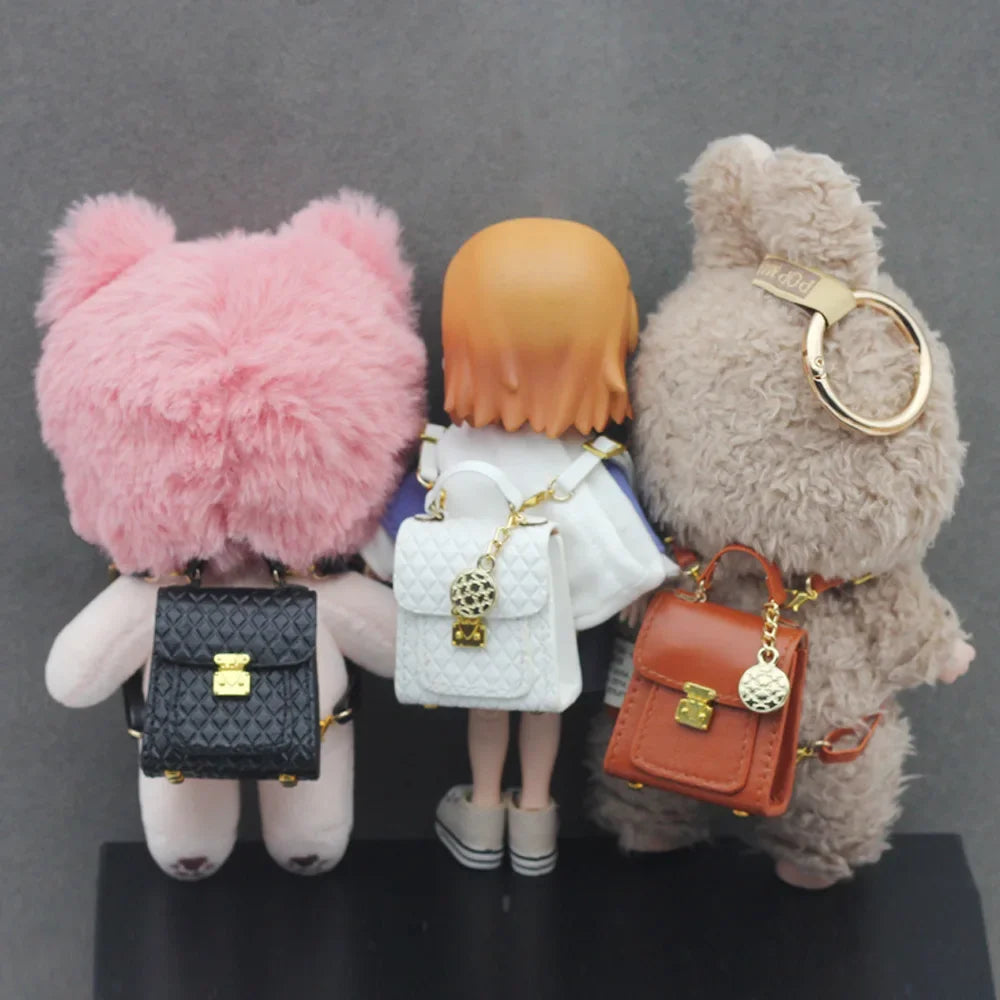 15 to 17 Cm Labubu Backpack Toy BJD Doll Bag Handmade Set DIY Doll Backpack Replacement Clothing Accessories