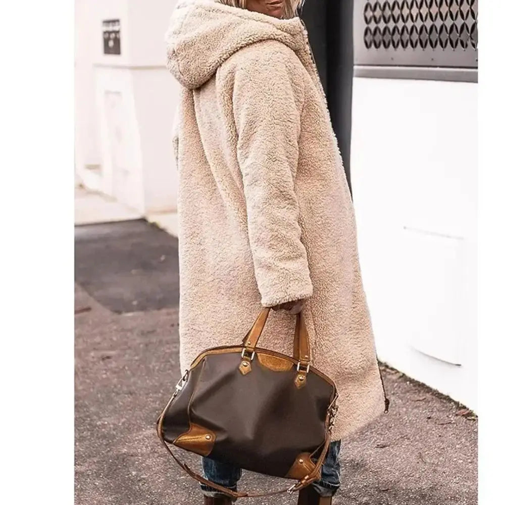 SDFBKCN Winter Hooded Quilted Reversible Women Puffer Coat
