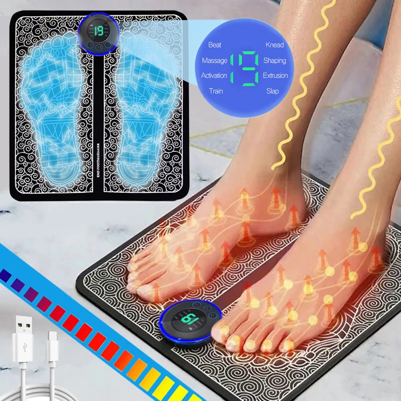 Electric Foot Massager Pad Muscle Massage Relaxation Trainer for Fitness and Home Use