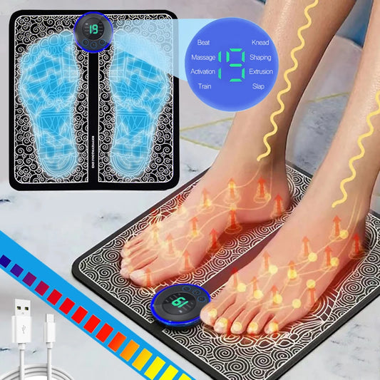 Electric Foot Massager Pad Muscle Massage Relaxation Trainer for Fitness and Home Use