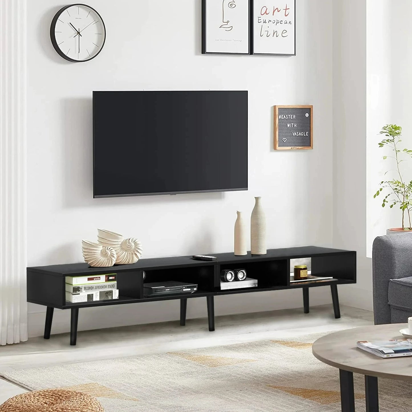 VOWNER Modern TV Stand Mid Century Design for Living Room and Bedroom