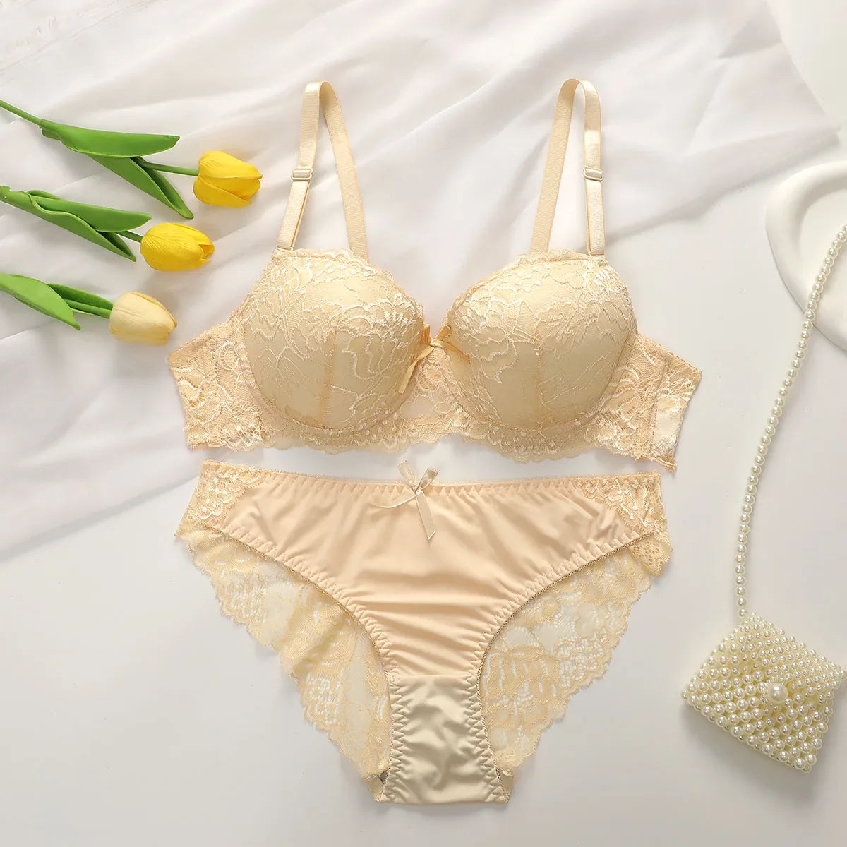 Lace Bras Set For Womens Sexy brs & panty sets Female Lingerie Embroidered 34/75 36/80 38/85 BCD Cup Underwear
