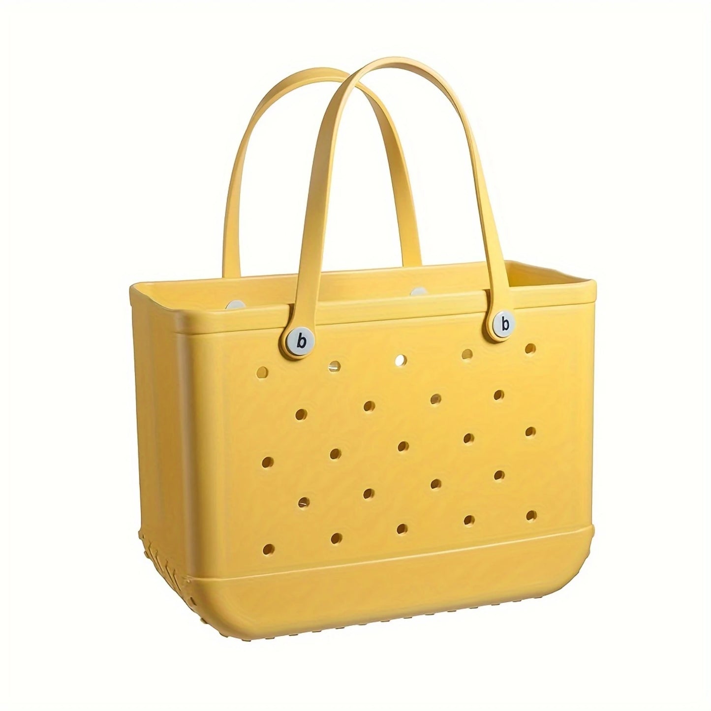 Rubber Tote Bag Large Capacity Sundry Handbag Outdoor Bag for Travel Beach Swimming Solid Color Waterproof Bag