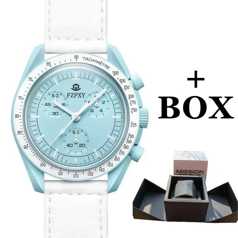 2025 New Men's Moon Mercury Quartz Smart Watch with 1.6 Inch OLED Display
